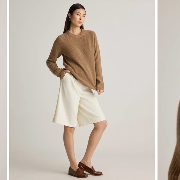 COPY - BRAND NEW. Mongolian Cashmere Fisherman Crewneck Sweater. SIZE M. Tan - Picture 3 of 8